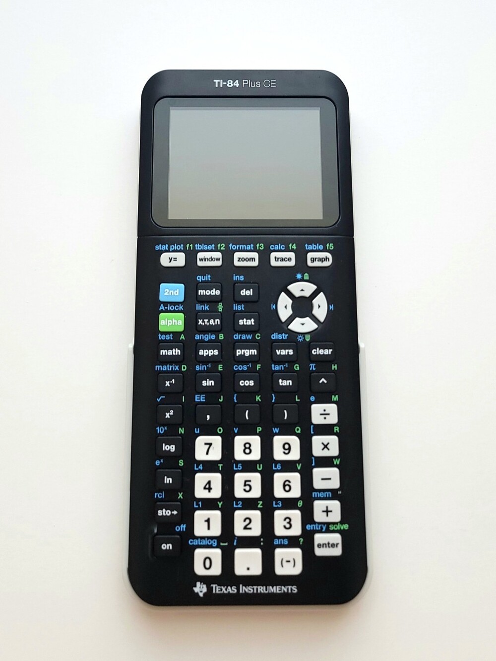 TI-84 Plus CE Color Graphing Calculator Black Gray Cover Texas Instruments